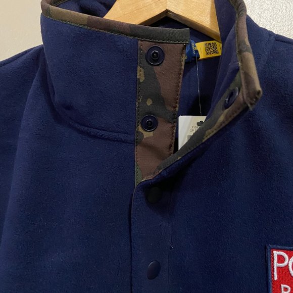 Polo Ralph Lauren Sports Men's CP 93 USA Flag Camo Hi-Tech Fleece Pullover NEW - Picture 7 of 13